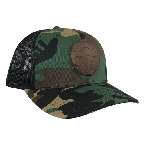 RISE AND SHED LEATHER CREST BENT BRIM 