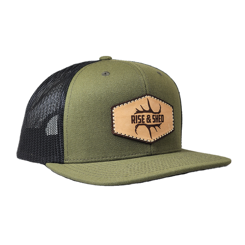 Leather Shed Patch Green flat brim