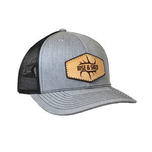 Leather Shed Patch Light Gray bent brim