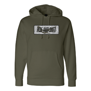RISE AND SHED TOPO BLOCK HOODIE