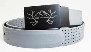 RISE AND SHED GRAY BELT BUCKLE