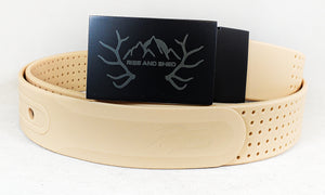 RISE AND SHED TAN BELT BUCKLE
