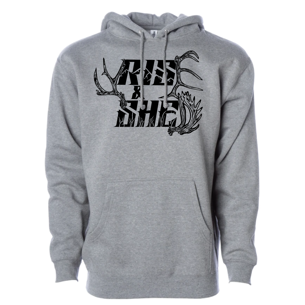 RISE AND SHED TRIFECTA HOODIE - HEATHER GREY